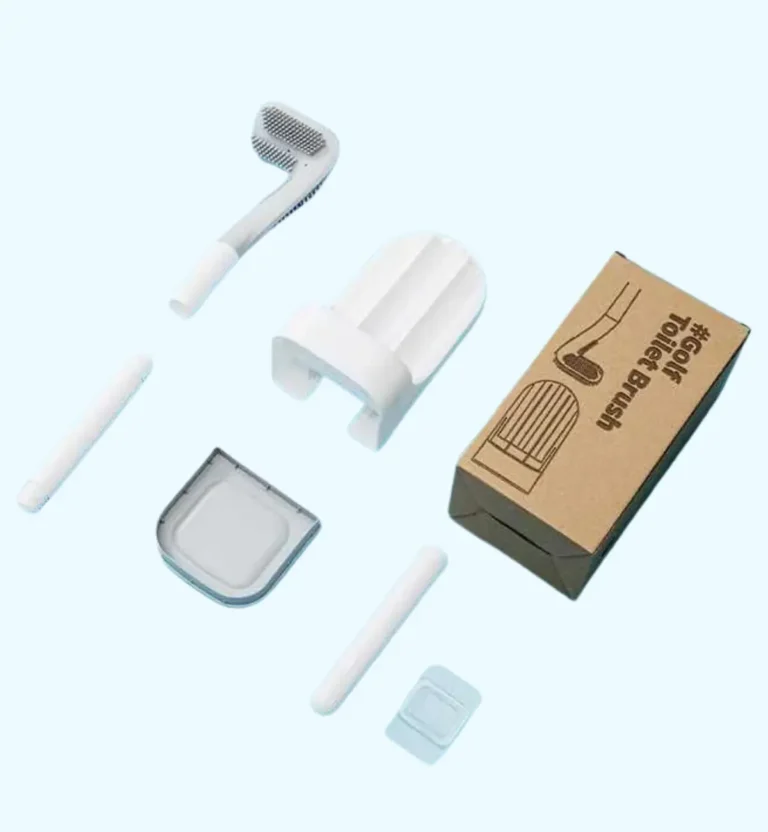 Toilet & Bathroom Clean Chinese silicon Brush With Tray